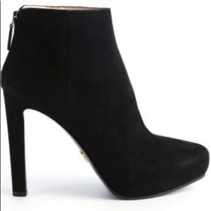 Prada Platform suede bootie 40 heels